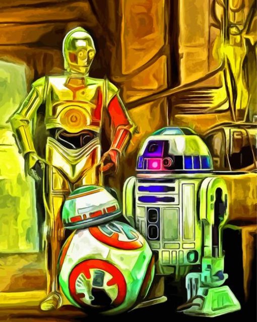 Star Wars Droids Family paint by number