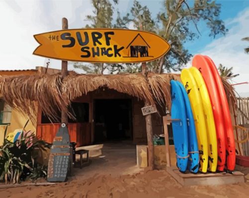 Surf Shack paint by number