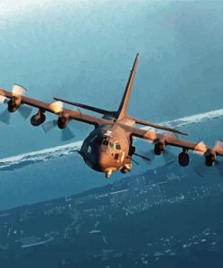 The Ac 130 Airplane Plane paint by number