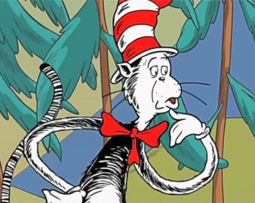 The Cat In The Hat Character paint by number