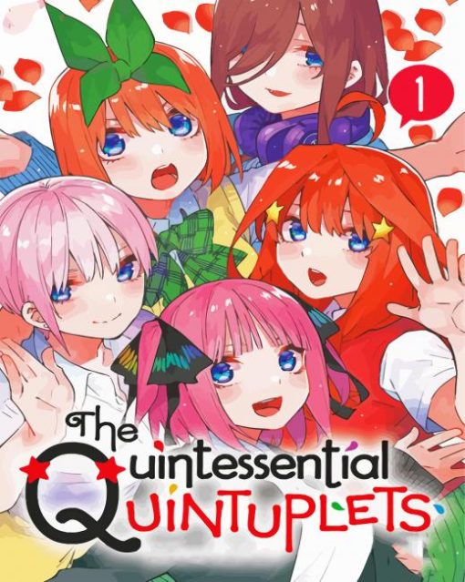 The Quintessential Quintuplets Poster paint by number