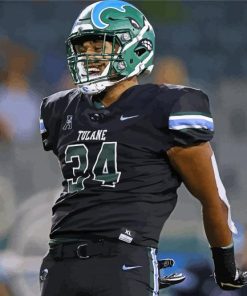 Tulane Green Wave American Football Player paint by number