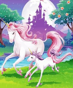 Unicorn And Baby paint by number