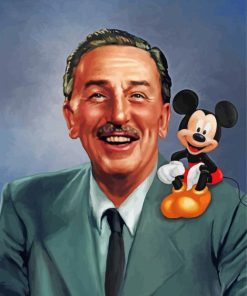 Walt Disney And Mickey Art paint by number