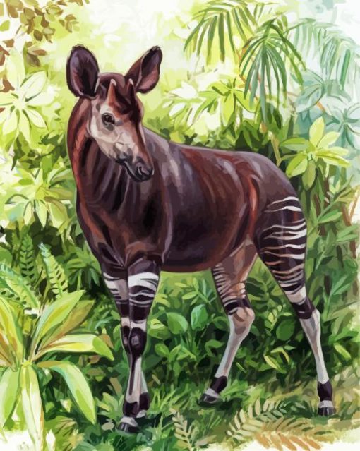 Wild Okapi Animal paint by number