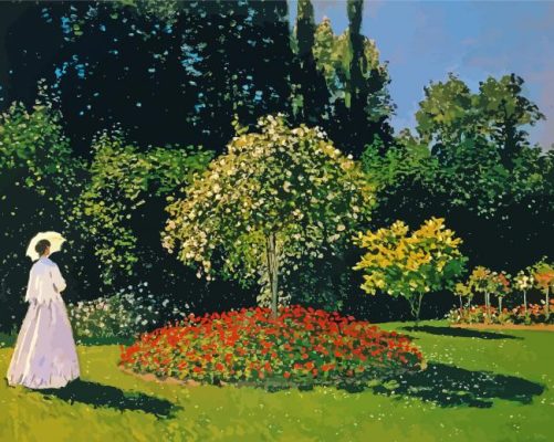 Woman In The Garden Claud Mone paint by number