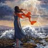 Woman In The Storm paint by number
