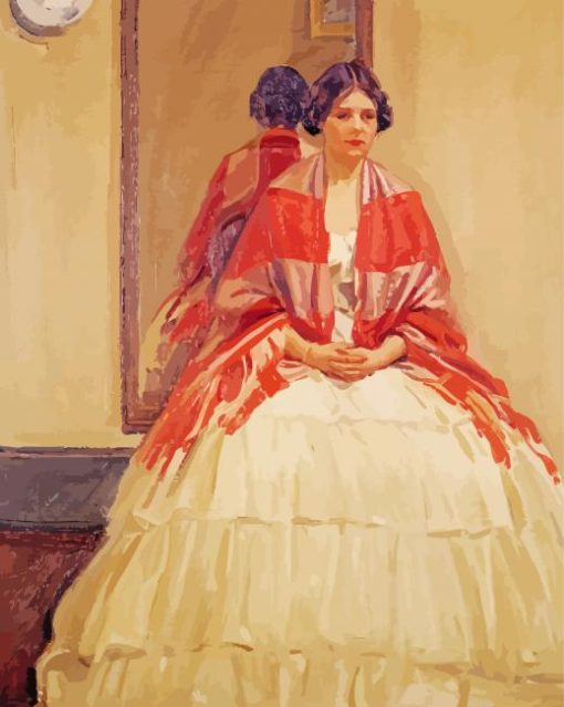 Young Girl In Victorian Dress paint by number
