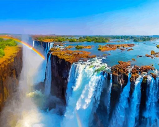 Zambia Victoria Falls paint by number