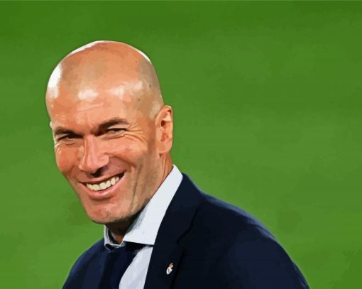 Zinedine Zidane Smiling Paint by number