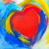 Abstract Rainbow Heart paint by number