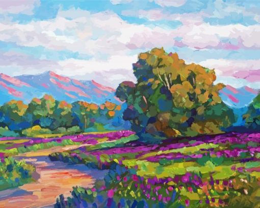 Abstarct California Plein Air paint by number