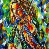 Abstract Lady Violinist paint by number