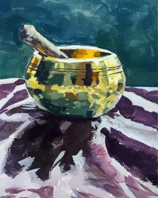 Abstract Singing Bowl paint by number