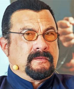 Actor Steven Seagal paint by number