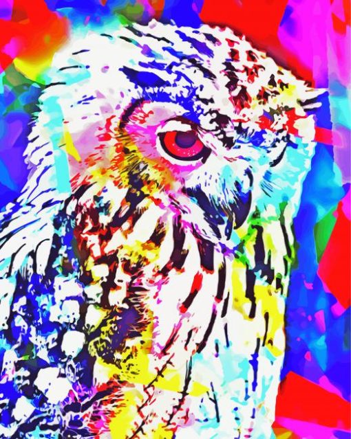 Aesthetic Abstract Owl paint by number