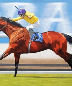 Aesthetic Race Horse paint by number