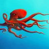 Aesthetic Red Octopus paint by number