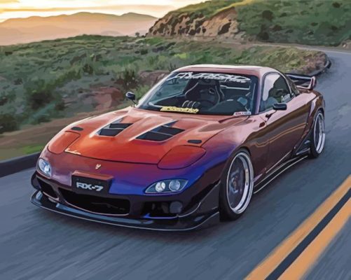 Aesthetic Rx7 paint by number