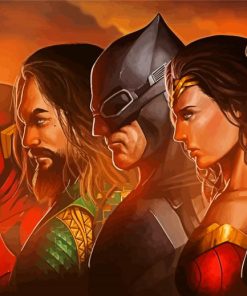 Aesthetic The Justice League Art paint by number