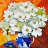 Aesthetic White Daisy Flowers paint by number