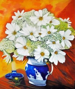 Aesthetic White Daisy Flowers paint by number