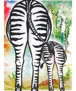 Aesthetic Zebra Butts paint by number