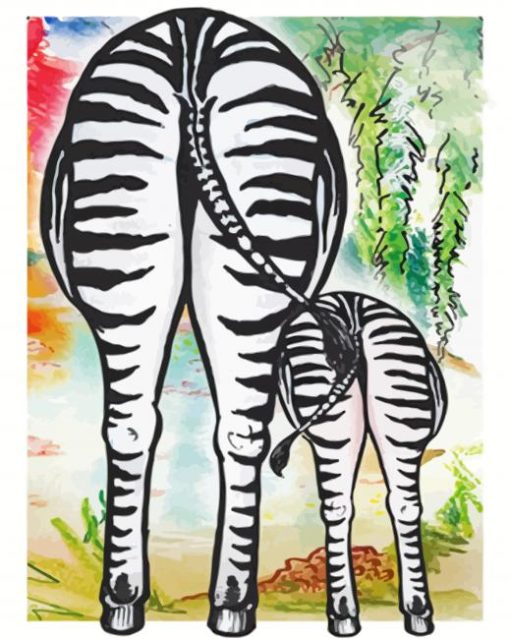 Aesthetic Zebra Butts paint by number