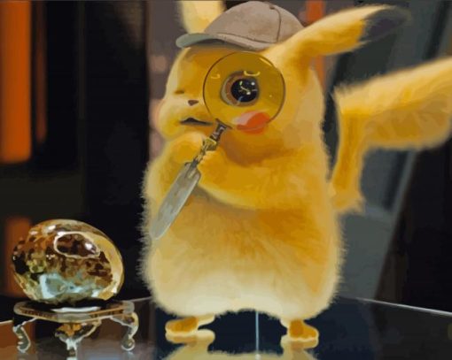 Aesthetic Detective Pikachu paint by number