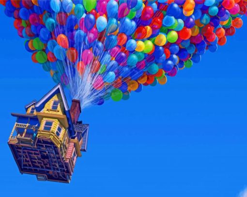 Aesthetic Up House Balloons paint by number