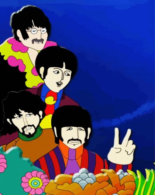 Aesthetic Yellow Submarine paint by number