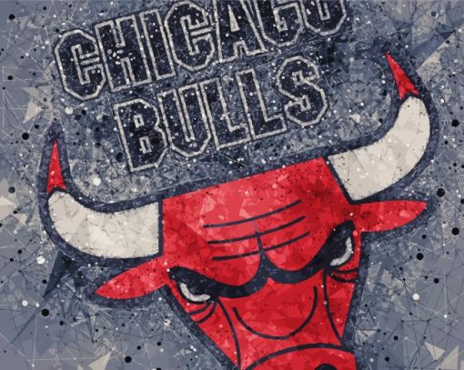 Basketball Logo Bulls paint by number