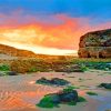 Beautiful Sunset At Marsden Beach paint by number