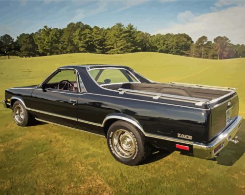 Black Elcamino paint by number