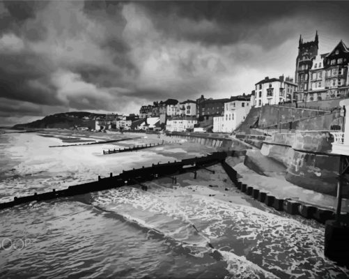 Black And White Cromer paint by number