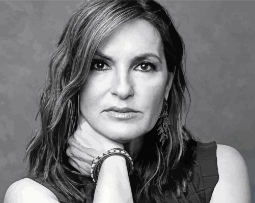 Black And White Mariska Hargitay paint by number