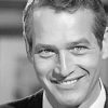 Black And White Paul Newman paint by number