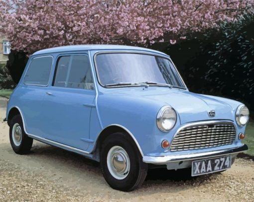 Blue Austin Mini paint by number