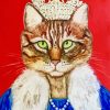 Brown Cat Queen paint by number