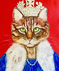 Brown Cat Queen paint by number