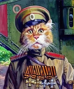Cat Soldier paint by number