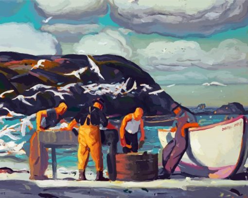 Cleaning Fish By George Bellows paint by number