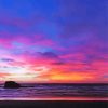 Colorful Cornish Sunset paint by number