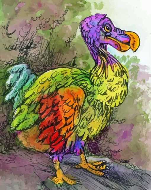 Colorful Dodo paint by number
