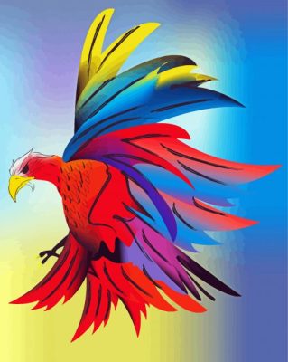 Colorful Eagle paint by number