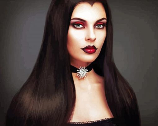 Cool Female Vampire paint by number