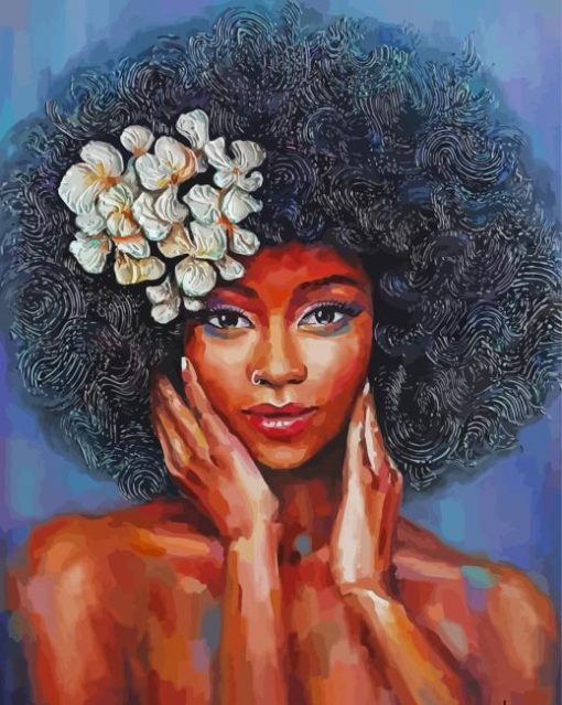 Cute Afro Girl paint by number