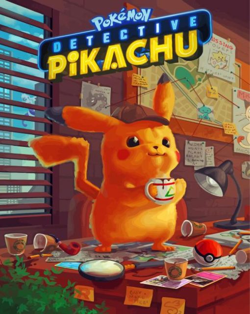 Detective Pikachu Art paint by number