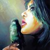 Girl And Birds Art paint by number