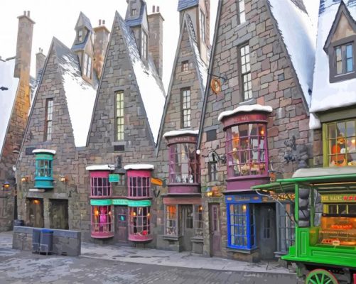 Hogsmeade Shops paint by number